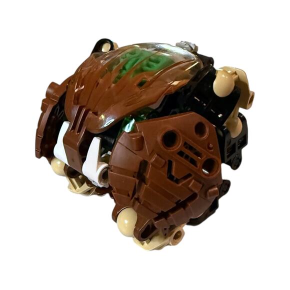 Vintage LEGO BIONICLE Pahrak Brown Green 8560 Set with Canister Complete Set - Picture 5 of 12